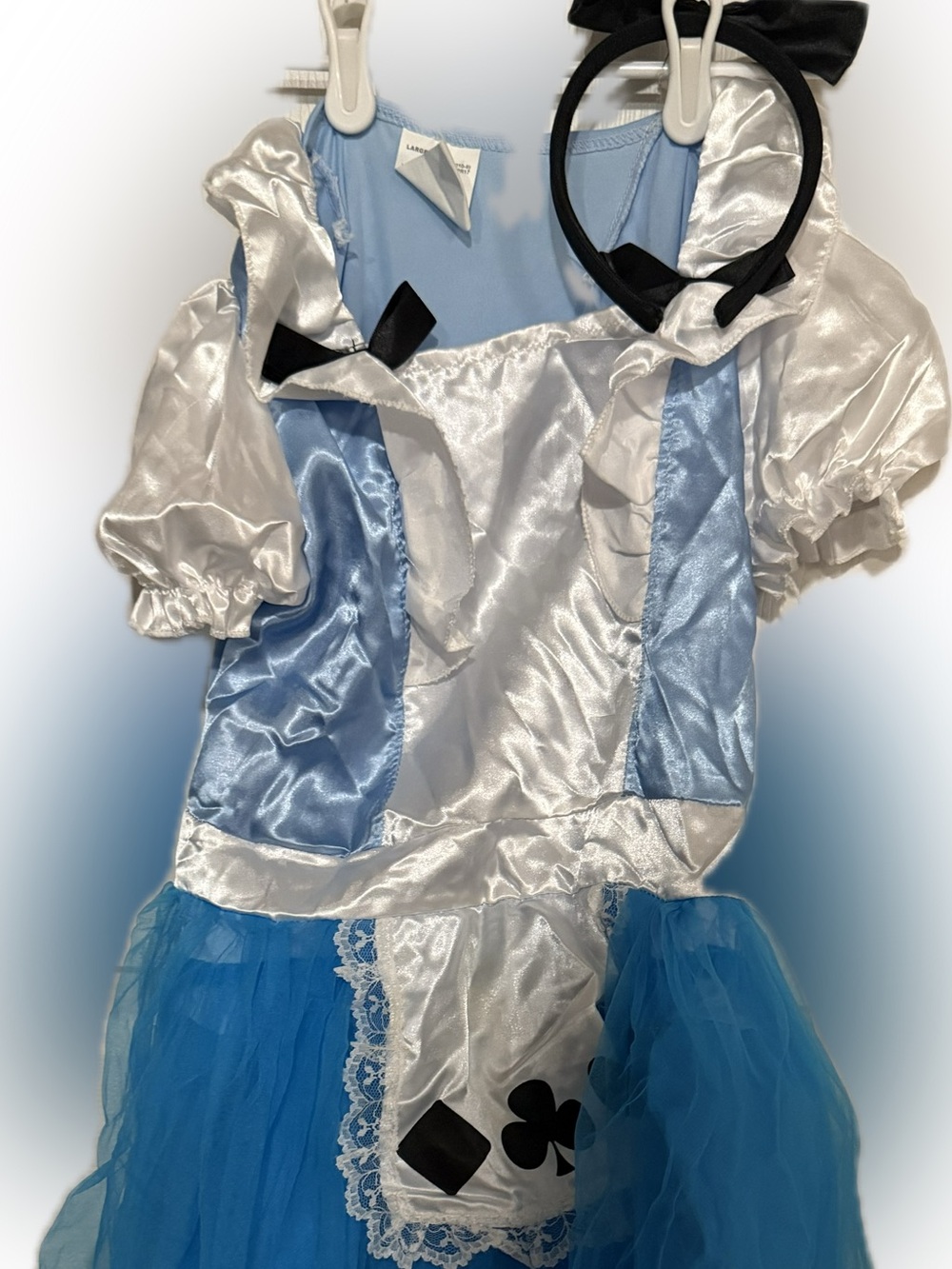 Girls Blue and White Alice-Inspired Costume Dress